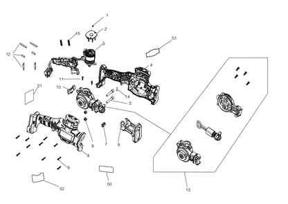 Exploded Diagram A Diagram and Parts List for PCCS340B Type 1 Porter Cable Reciprocating Saw